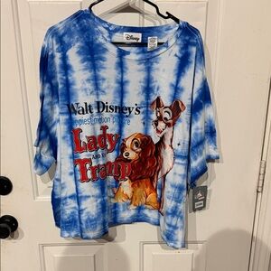 Disney Blue Tie-Dye Lady and the Tramp Tee